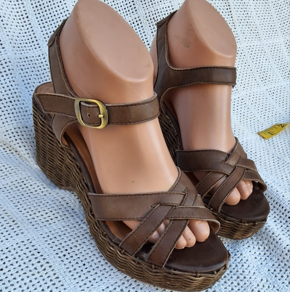 Jeffrey Campbell Wicker wedge sandals 8.5 - Picture 1 of 15